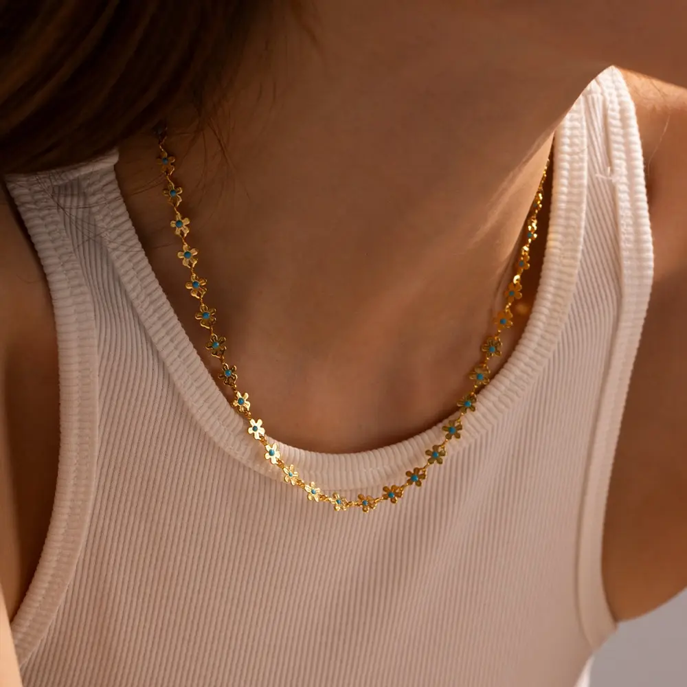 Vintage Gouden Madeliefje Ketting