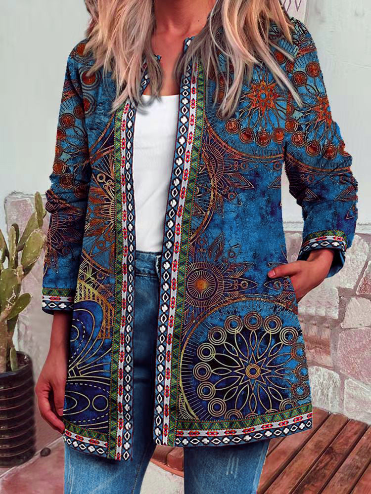 Ava I Retro Style Printed Cardigan