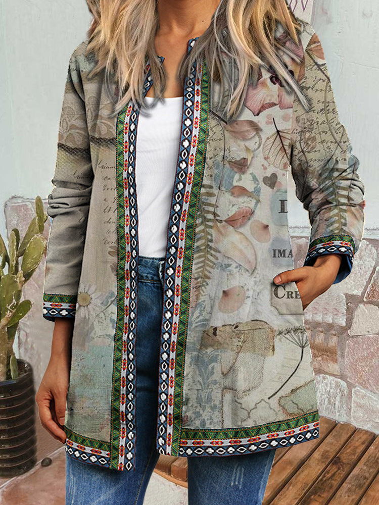 Alice I Retro Style Printed Cardigan