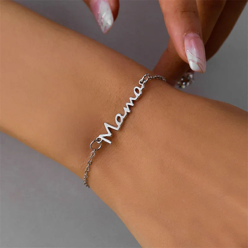 Mama stainless steel armband
